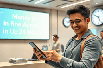 Geld auf dem Konto in bis zu 24 Stunden dank schneller Überweisungen