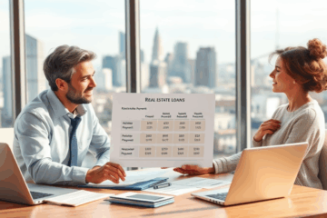 Grafik, die die Vorteile eines Immobilienkredits mit reduzierten Raten darstellt.