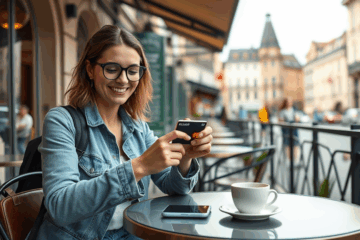 Eine Person nutzt ihre Mastercard im Ausland, um gebührenfrei zu bezahlen.