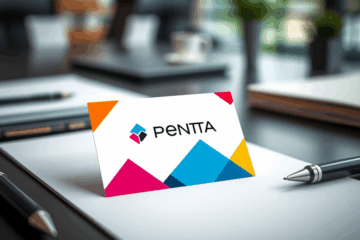 Individuell gestaltete Penta Visitenkarten für kreative Unternehmen