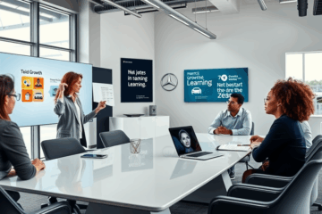 Ein Mitarbeiter von Mercedes-Benz arbeitet an einem Projekt und entwickelt seine Fähigkeiten.