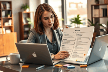 Organisierter Lebenslauf, der in Sekunden Aufmerksamkeit erregt.